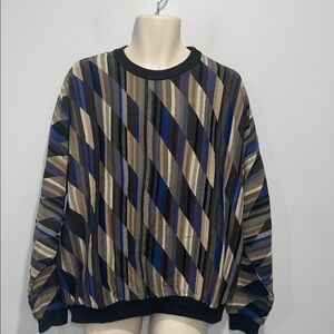 Tundra Canada vintage 1990s cotton sweater geometric 3D pattern size XL men’s